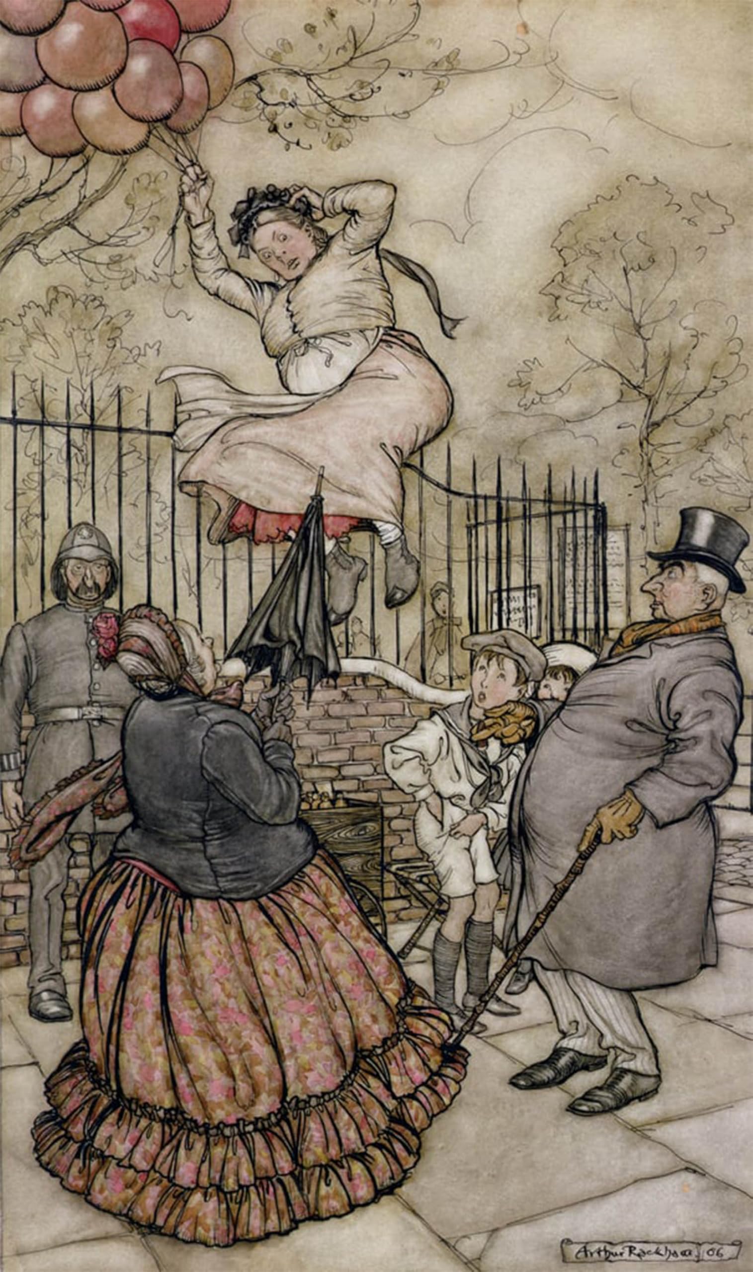 POSTERIIk Famous Print Pop Art Wall Art Graffiti Balloons by Arthur Rackham Art Prints for Home Decor 60x90cm