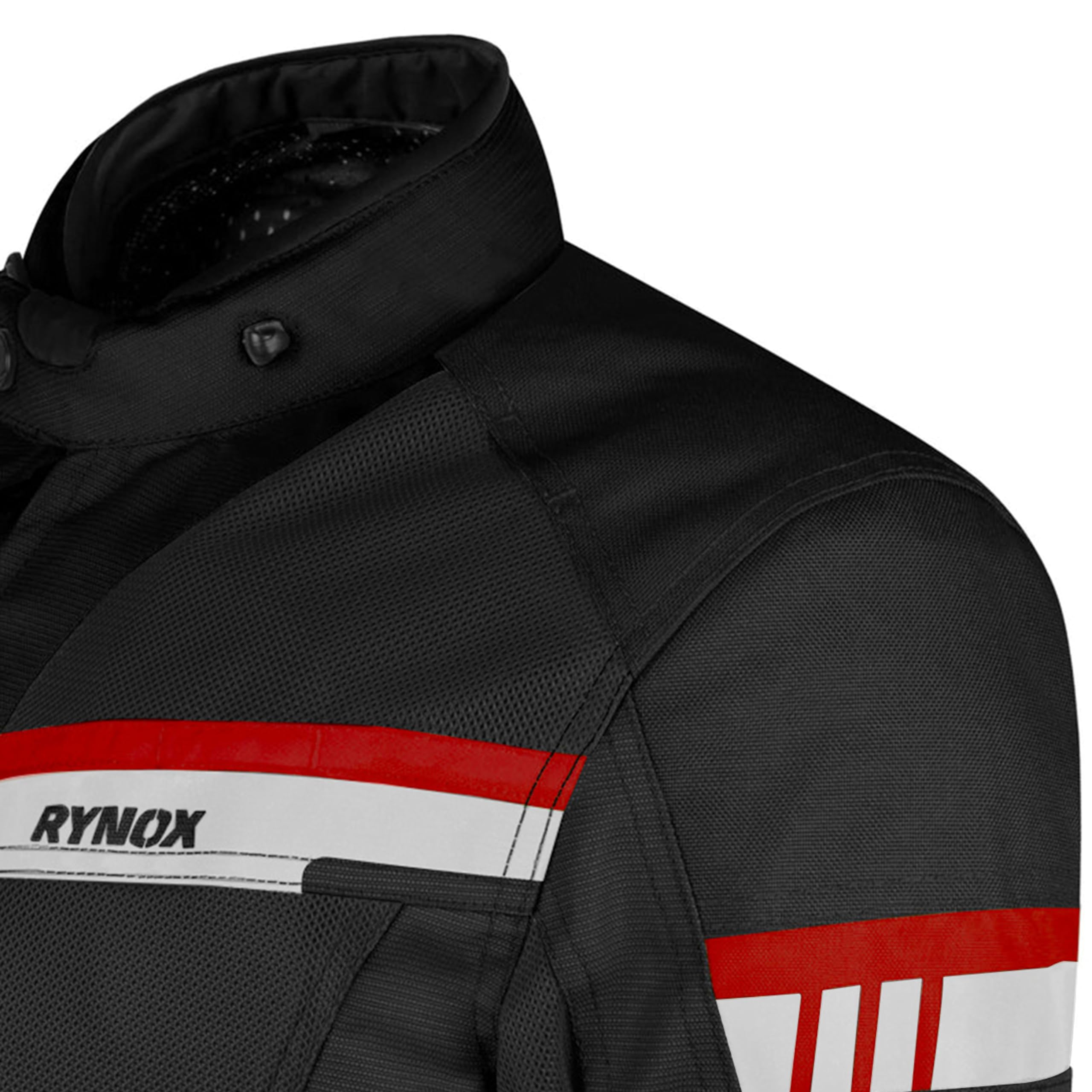 Rynox Unisex Adult Stealth Air Pro Jacket | Mesh Motorcycle Touring Jacket With Impact Protection And Abrasion Resistance | Black Red, Small - Image 4 thumbnail