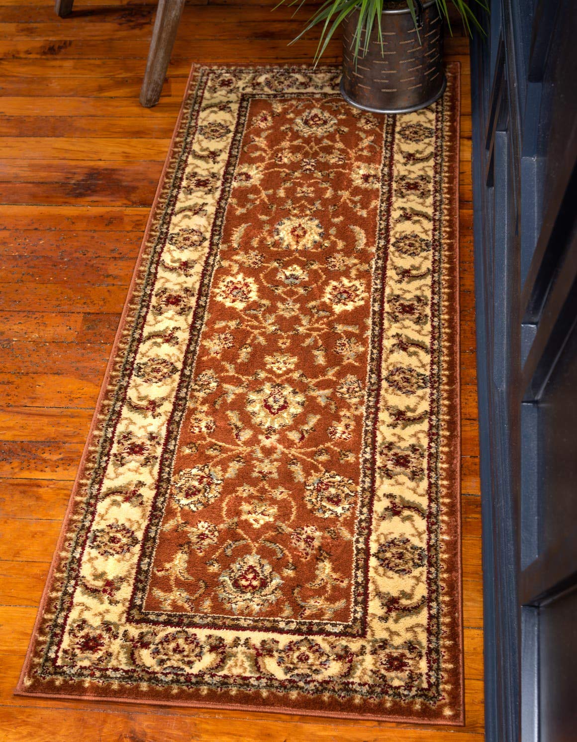 Unique Loom Voyage Collection Traditional Oriental Classic Intricate Design Area Rug (2' 2 x 6' 0 Runner, Terracotta/Ivory)