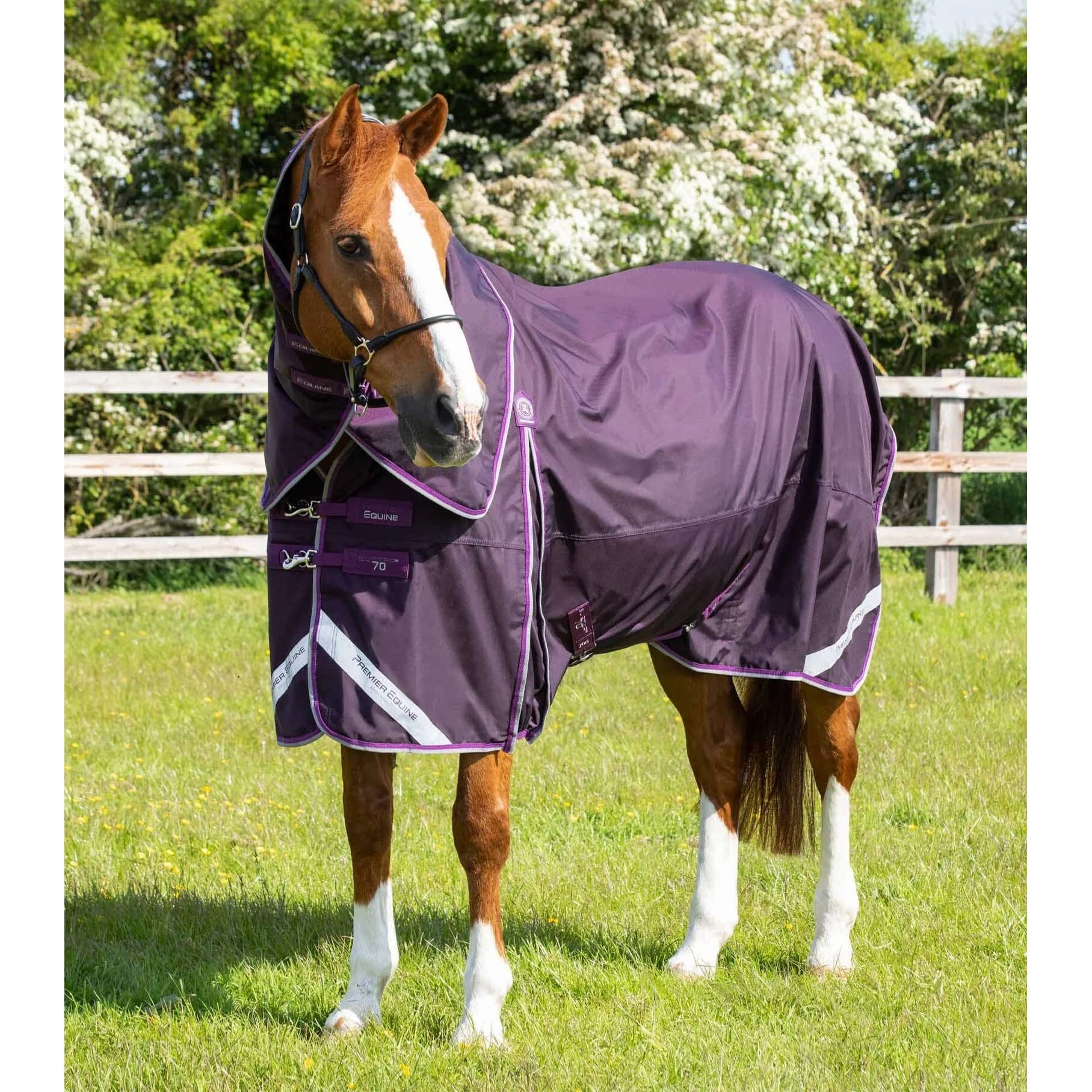 Coperta impermeabile per cavalli con copricollo Premier Equine Buster 70 g