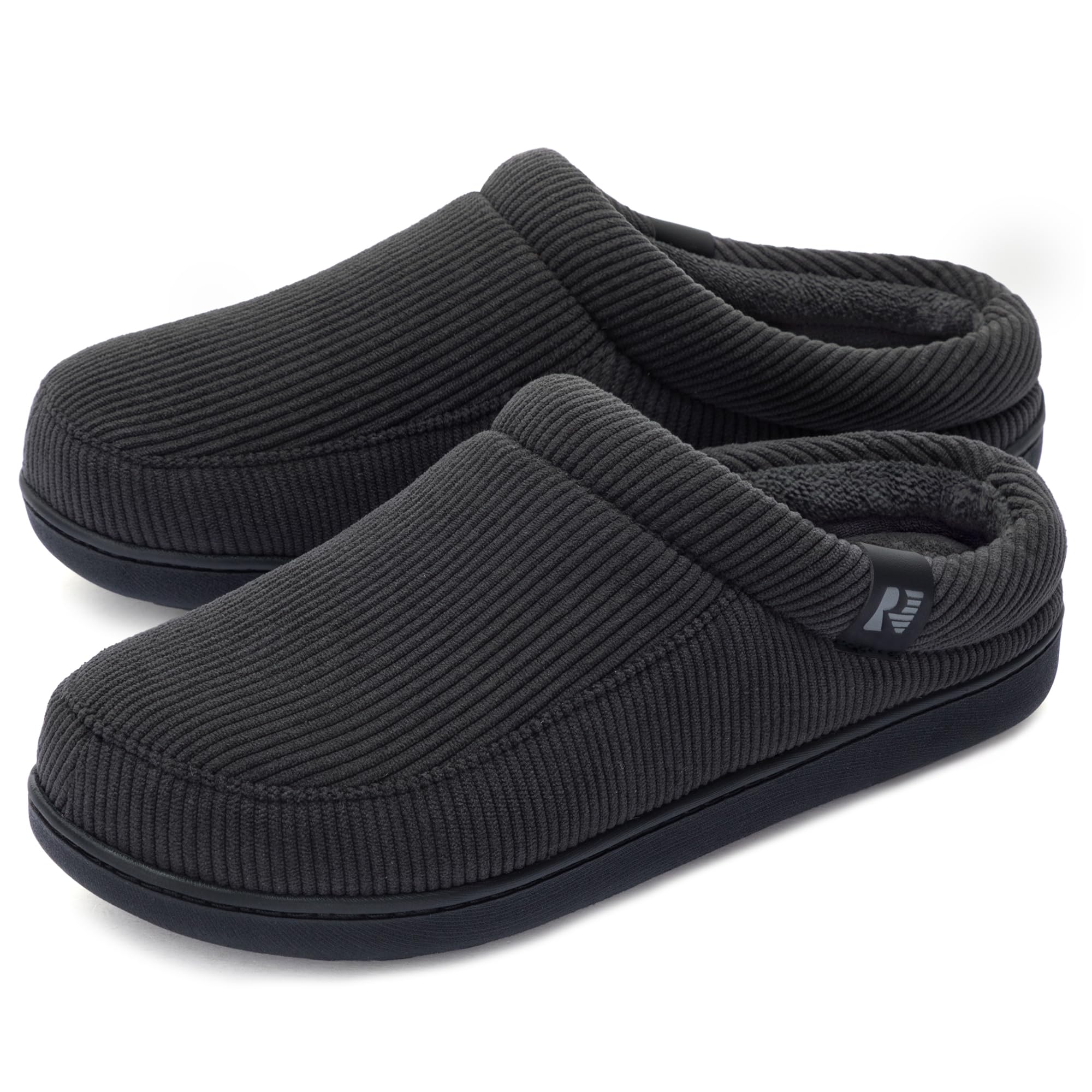 RockDove Mens Ribco Corduroy Slip-On House Slipper with Memory Foam and Indoor Outdoor Sole