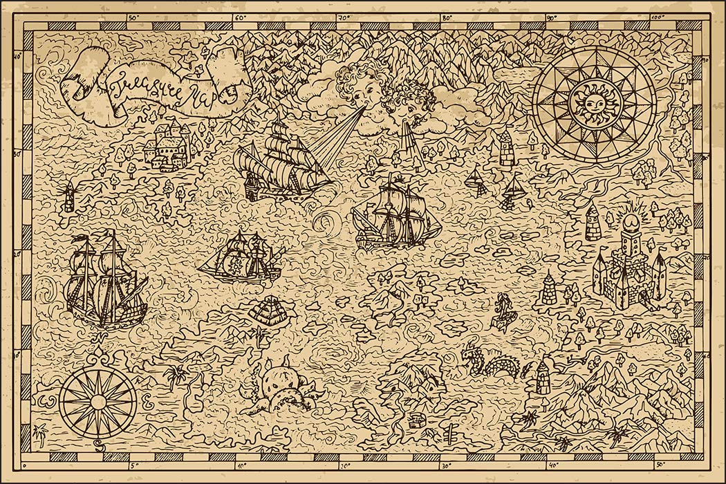 Muralo Fototapete Vlies Weltkarte, Karte, Landkarte, XXL - 270x405 cm