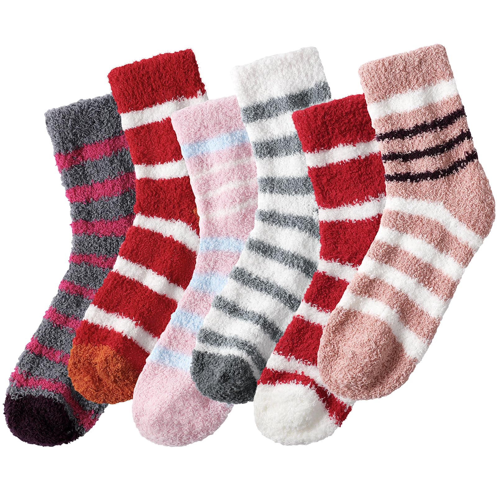 Slipper Socks Fuzzy Socks for Women 6 Pairs Ladies Thermal Bed Winter Cozy Socks for women-image-30