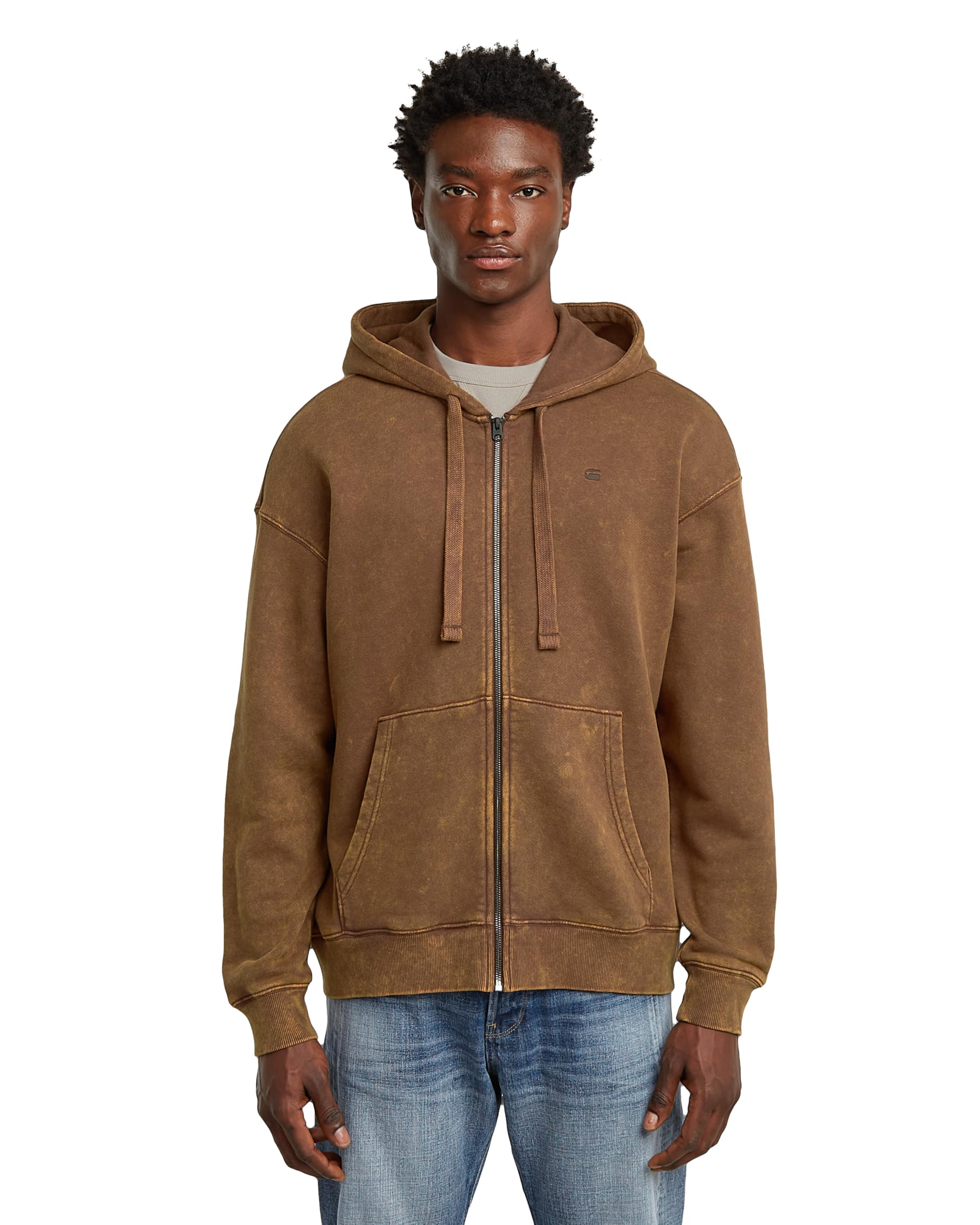 G-Star Herren Washed Loose Full Zip HDD Sw Hooded Sweatshirt