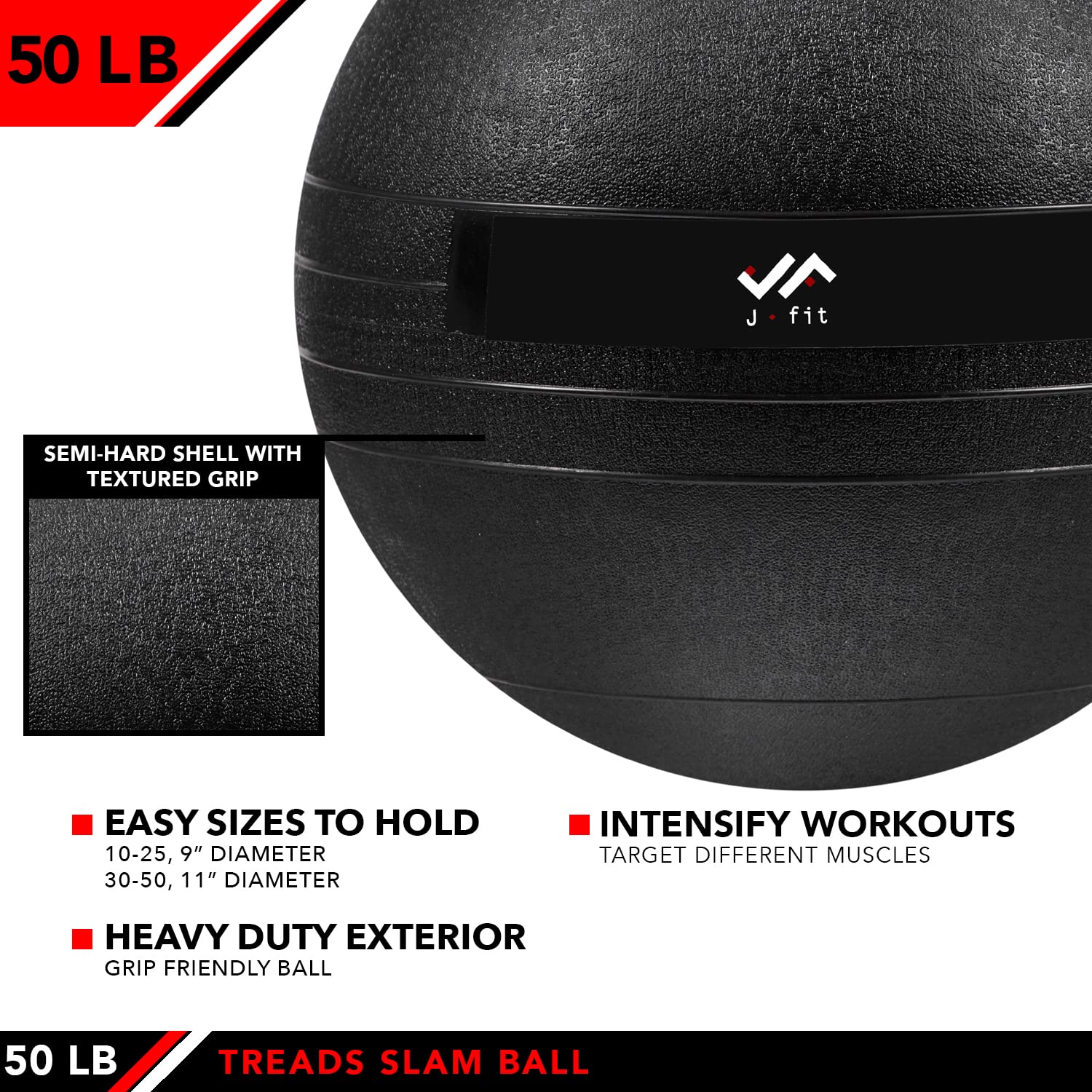J/ajuste peso muerto Slam bola, balón medicinal, pelota de pared – Resistencia y acondicionado Crossfit WODs – Aparato para entrenamiento y Core Training, Cardio entrenamiento para muscular construir, equilibrio – Ideal para sentadillas, estocadas, pared