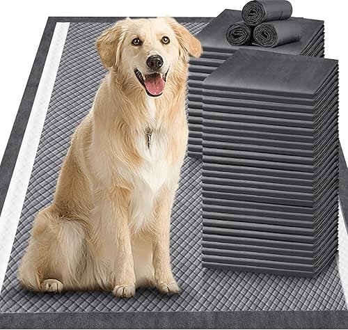 Gimars Almohadillas de carbón para orina de perro extra grandes de 36 x 36 pulgadas, 7 capas gruesas y ultra absorbentes, almohadillas de