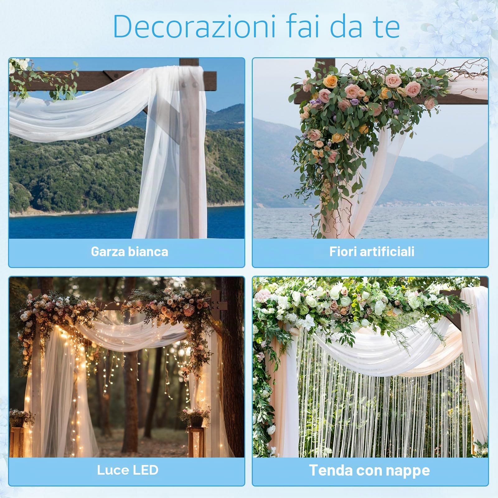 Arco per matrimonio, in legno, 2,28 m, decorazione quadrata, per matrimoni, decorazione classica, per matrimoni, archi di rose, archi da giardino e da giardino