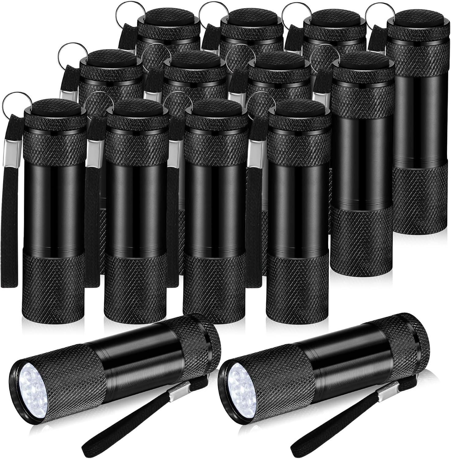 VIHOSE 12 Pcs Mini Flashlights Bulk, Bright Aluminum Handheld