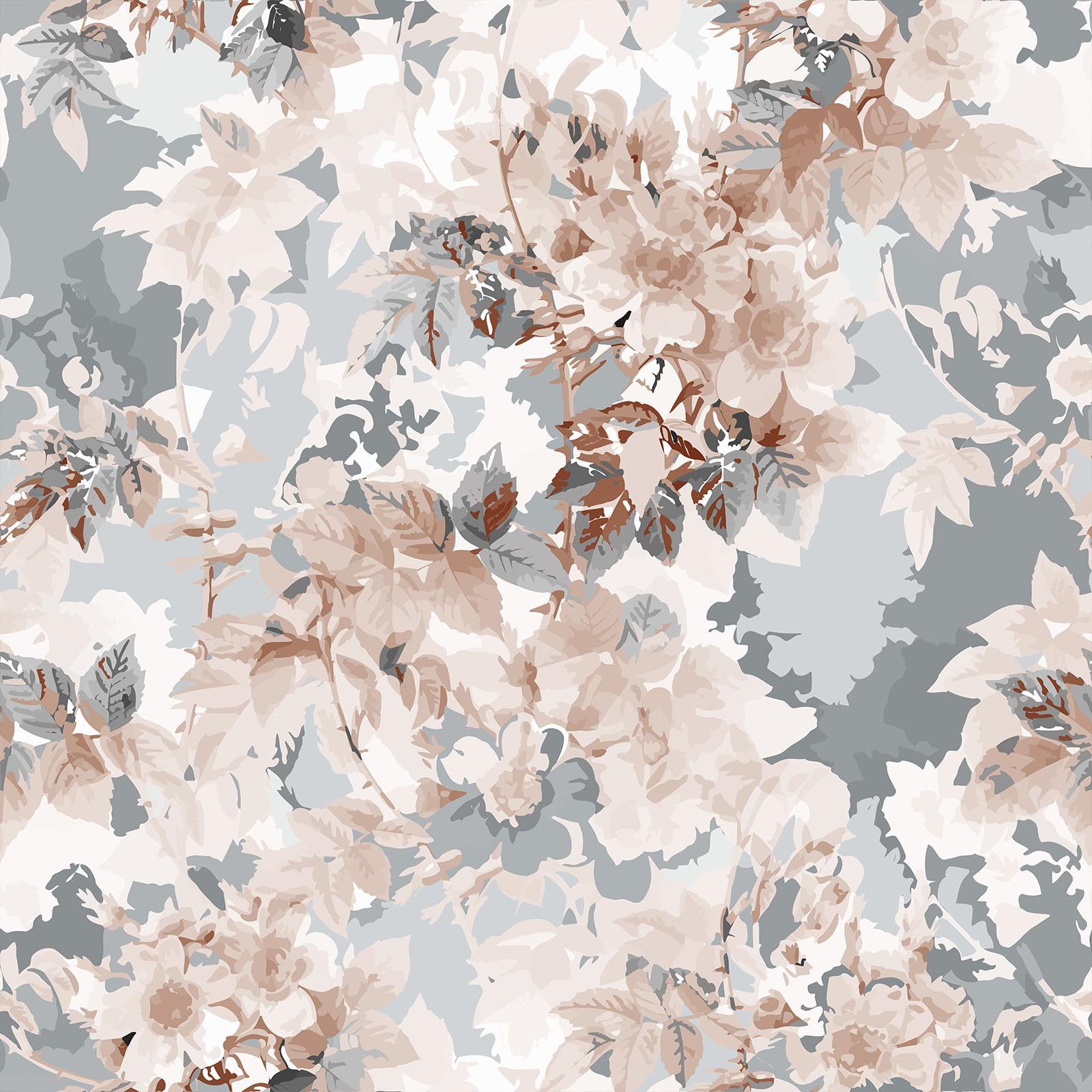 Papier peint floral amovible pour chambre de fille et bébé