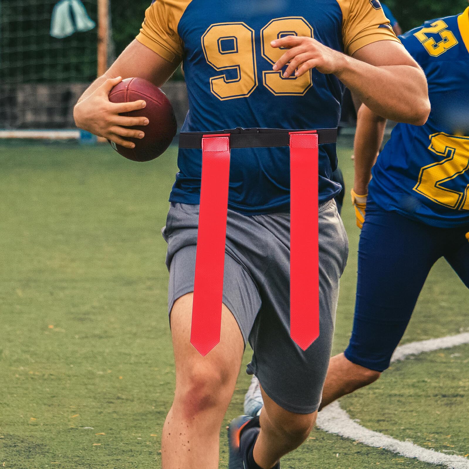 14pezzi Cintura da Football Americano Bandiera Regolabile Attrezzatura Sportiva per Ragazzi Adolescenti Adulti Allenamento di Squadra Eventi Sportivi Competizioni Partite