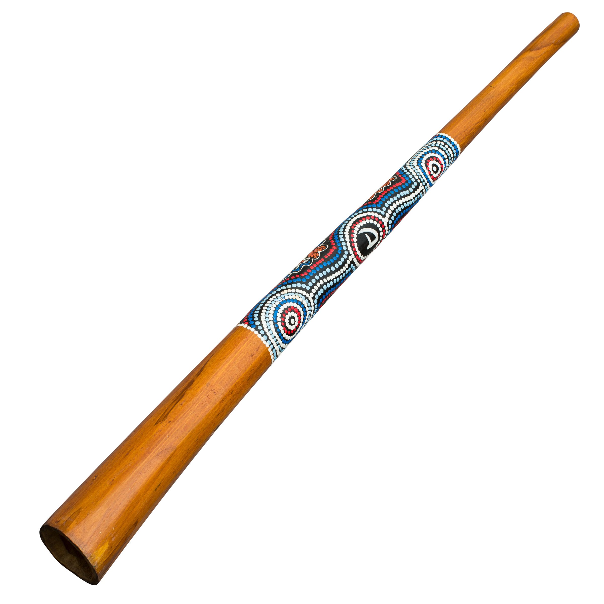 Didgeridoo 130cm - bois - avec peintures autochtones - didgeridoo pour débutants