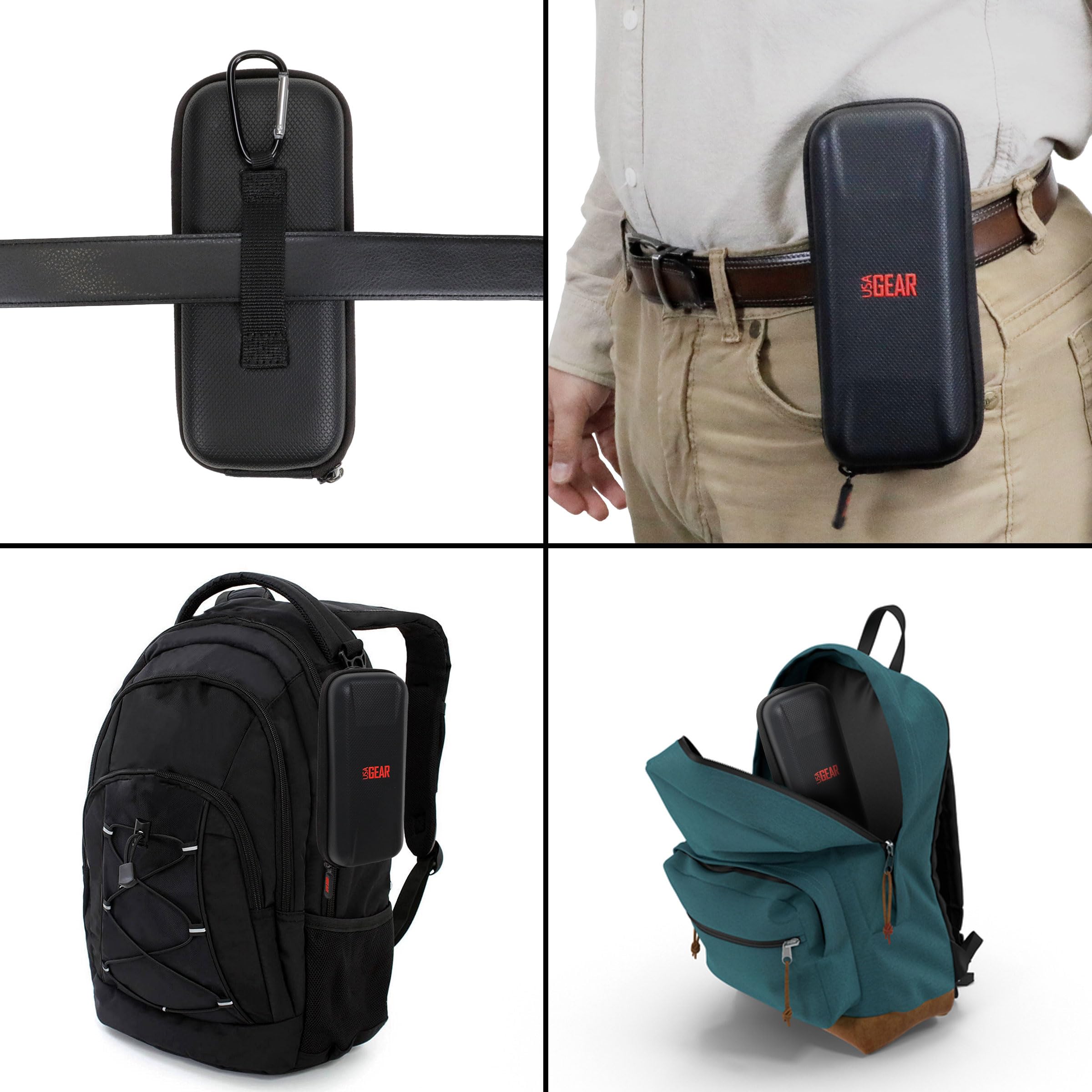 USA Gear Funda para Dardos - Estuche 3 Dardos de Punta Blanda con Compartimento Puntas de Plástico, 12 Ranuras Plumas, Varillas y Otros Accesorios - Diseño de Espuma con Cierre Seguridad (Rojo) — view 6