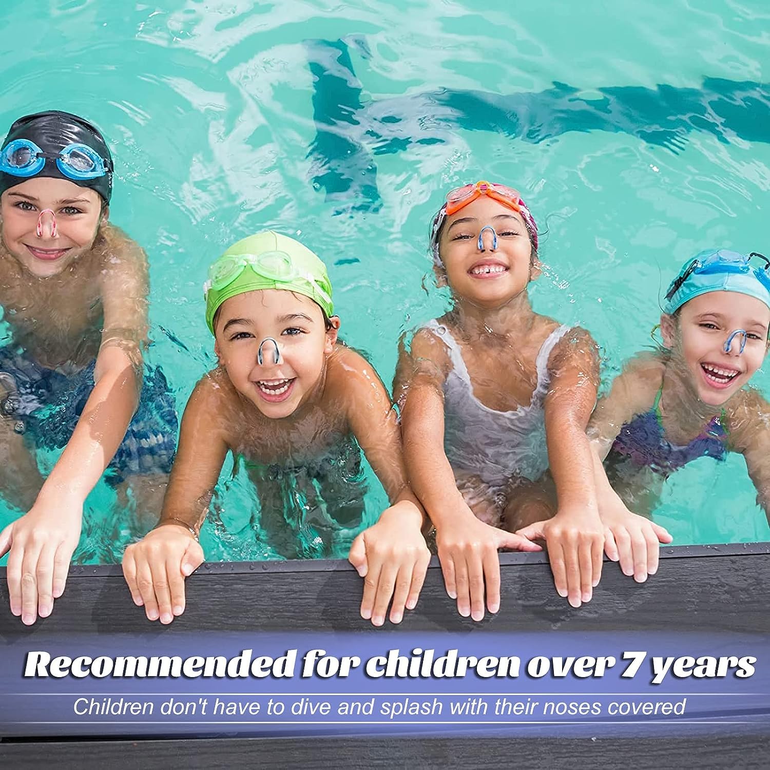Tappanaso per Piscina, 6 PCS Clip per Naso da Nuoto, Morbido e Antiscivolo con Scatola di Immagazzinaggio,Tappi Naso Nuoto Clip per Adulti Bambini Principianti, Allenamento per Sport Acquatici