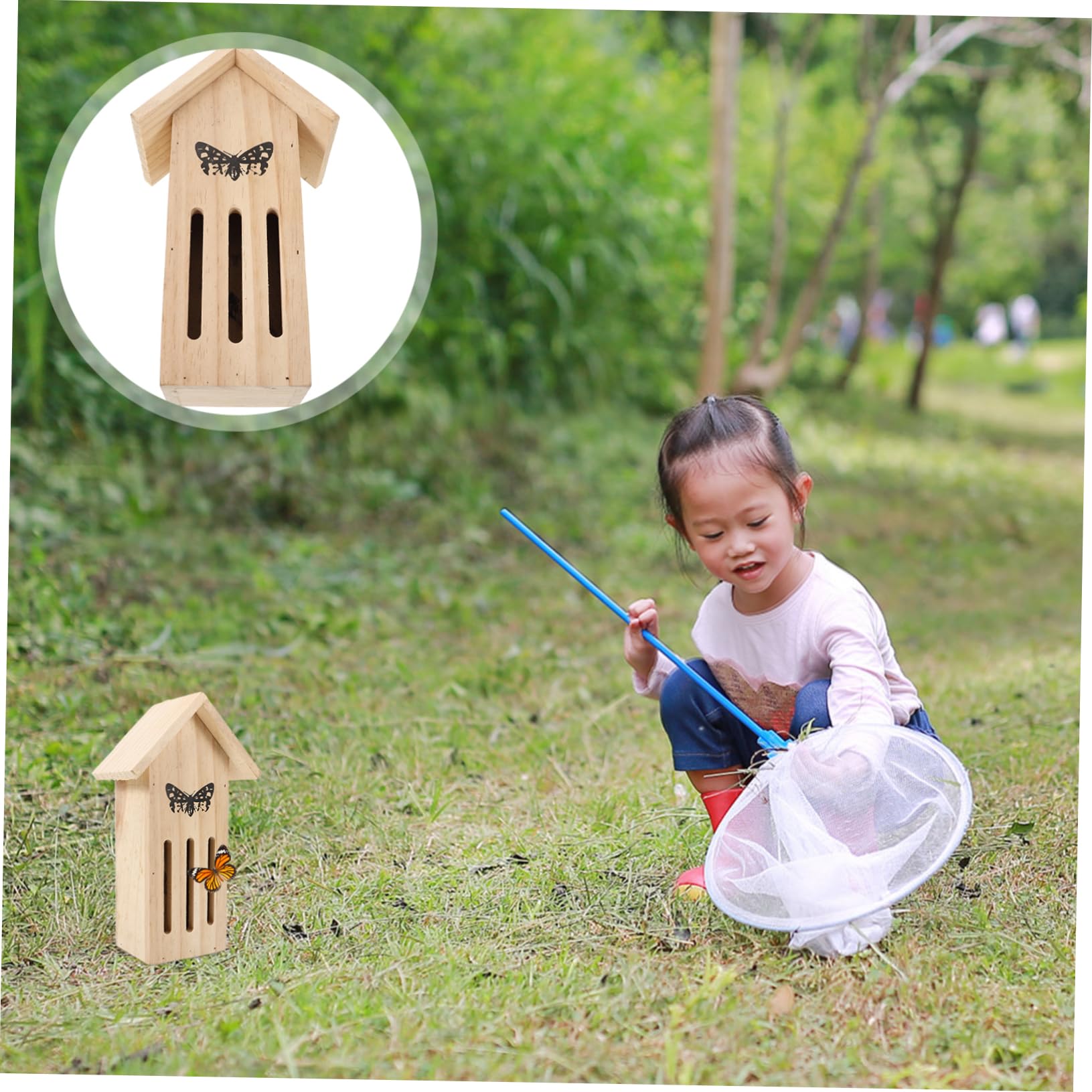 HANABASS 2stücke -Butterfly Feeder Und Insektenhotel Für Außenbereich Wetterfestes Natürliches Schmetterlingshaus Für Garten Einfache Installation Freundliches Material Attraktives