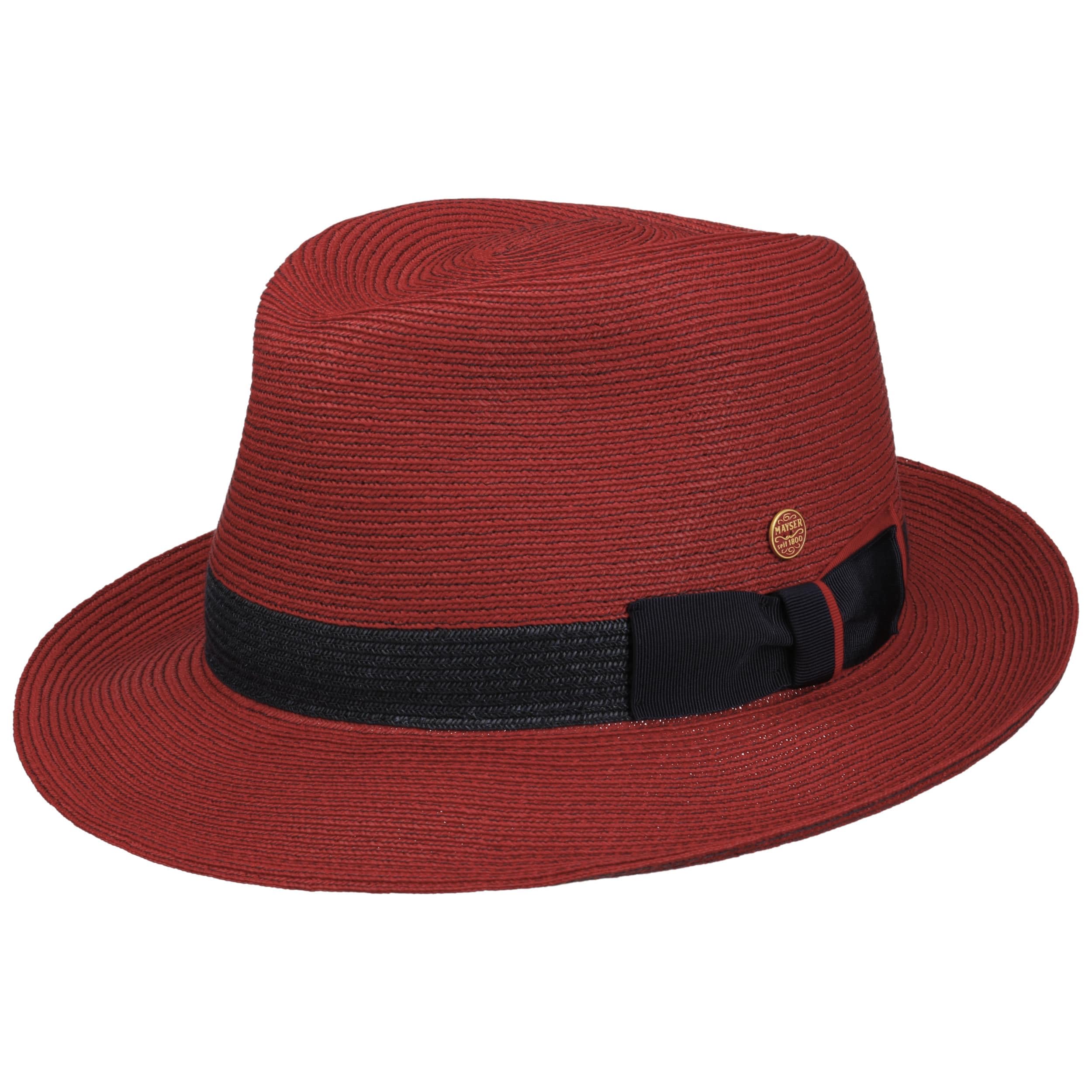 Mayser Chapeau en Paille Samuel Livorno Fedora Homme - Made in The EU de Plage Soleil Printemps-ete Ete