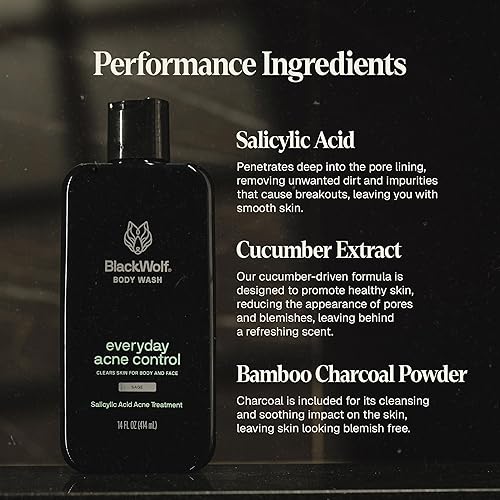 Miniatura 6 de Black Wolf Kit profesional de gel corporal y exfoliante sónico para hombres, cepillo vibrante para rostro y cuerpo con gel de ducha en polvo de