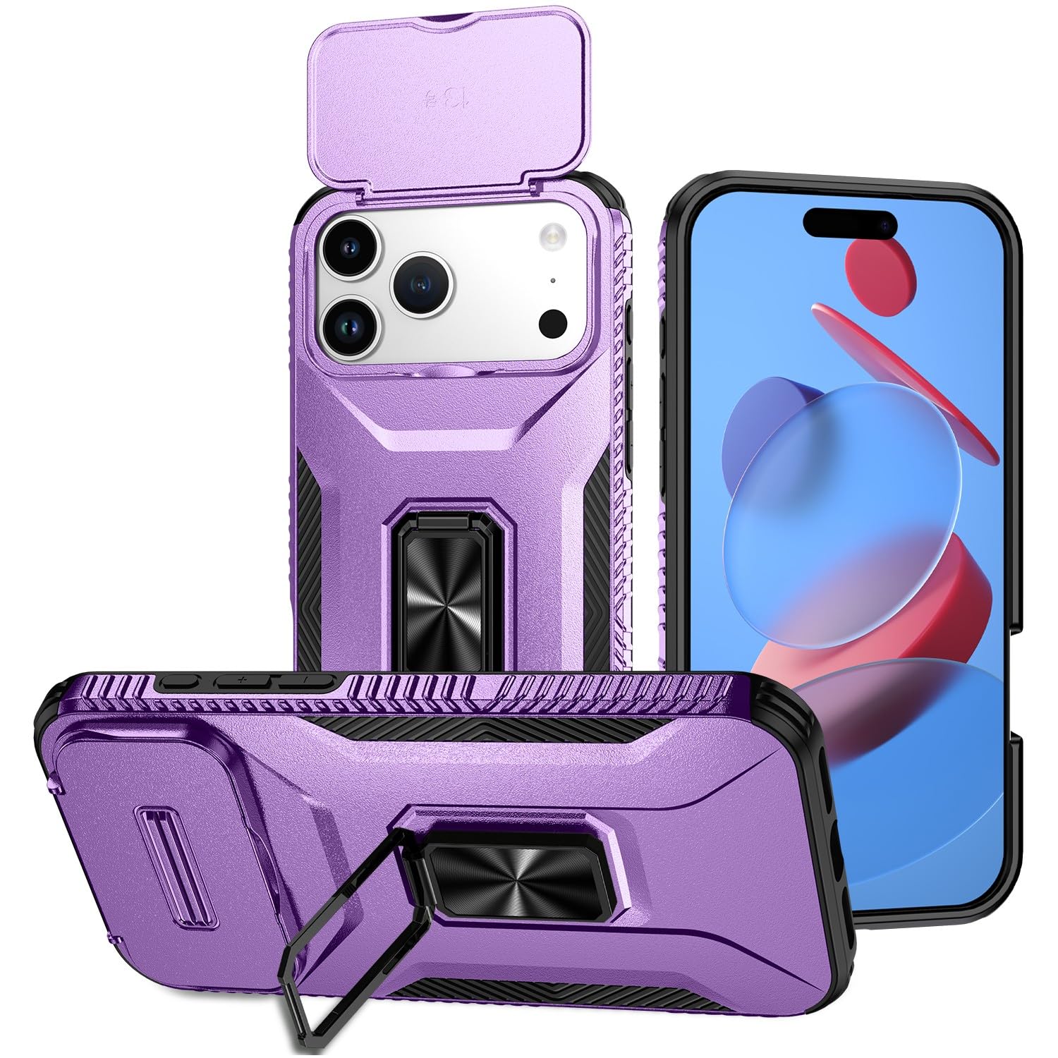 Coque iPhone 17 Pro Max violette silicone rigide pour éviter les bris de vitre - 8
