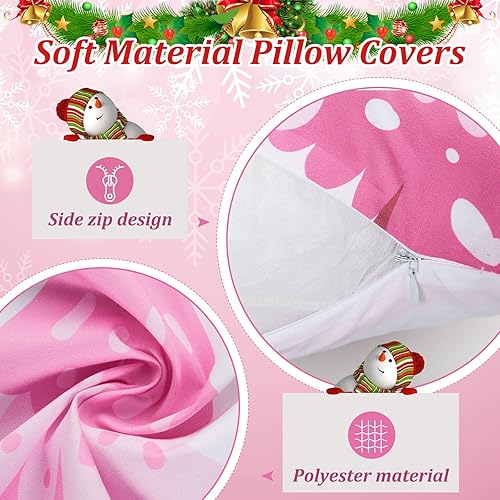 Miniatura 10 de 9 fundas de almohada de Navidad de 18 x 18 pulgadas, fundas de almohada navideñas para el hogar, árbol de Navidad, fundas de almohada para el hogar,