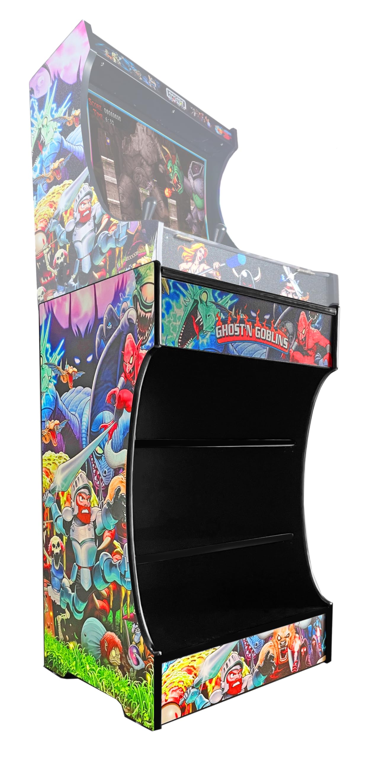 Pie Arcade Pedestal para Colocar tu Bartop_Arcade Recreativa Retro Encima, 87cm Alto x 56,5cm Ancho x 43,6cm Profundidad