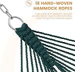 Lazy Daze Hammocks 10.5 FT Double 2 Hamac à corde pour les Caraïbes, Hamac en polyester tissé à la main avec barres d'écartement, pour piscine extérieure extérieure de jardin, 450 LBS Capacité, gris