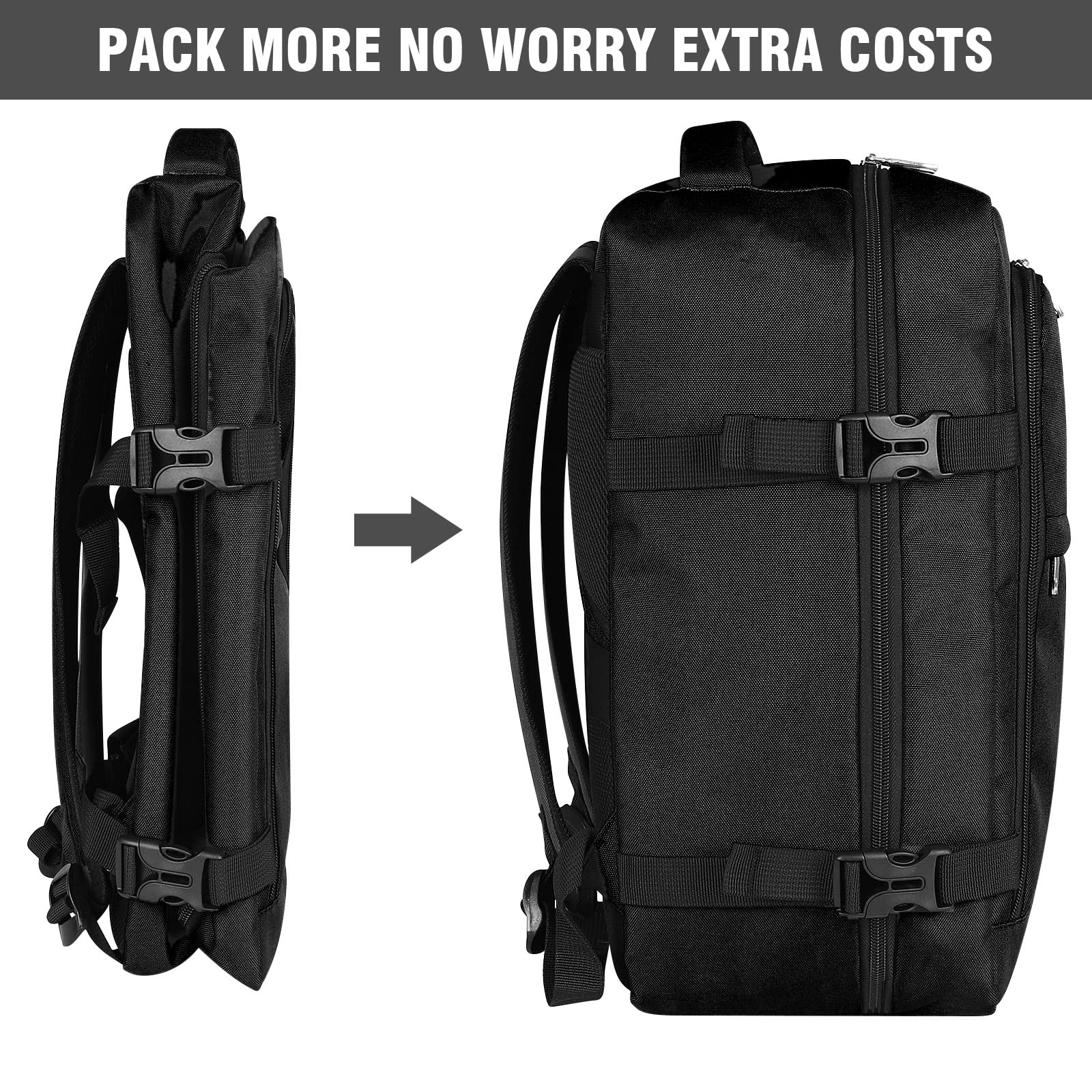 MOCOCITO Easyjet Zaino Bagaglio A Mano, borsa da viaggio, di dimensioni massime consentite a bordo di 45 x 36 x 20 cm Borsone da Viaggio Pieghevole Ultra Leggero Ripiegabile