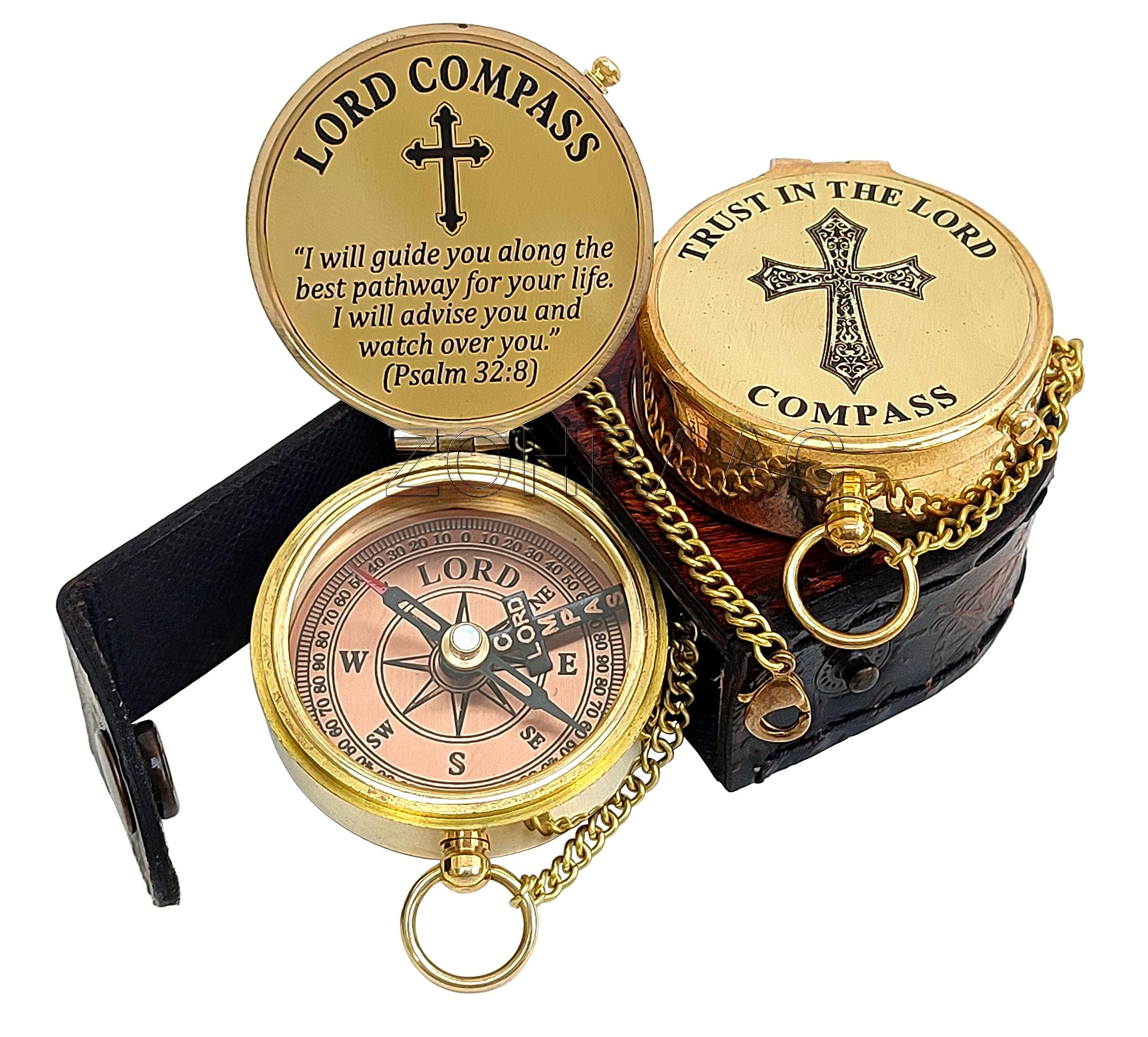 I Will Guide You Psalm 32:8 Quote Lord Compass Religious Gift, My Soul, My Treasure, My Today, My Tomorrow, Christian Gifts for Men, Catholic Gifts, My Forever, Confirmation Gift Ideas, Baptism Gifts-image-8