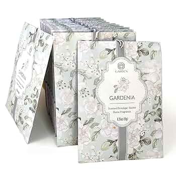 ホワイトクチナシの香り付きサシェ 8個パック 長持ちホーム