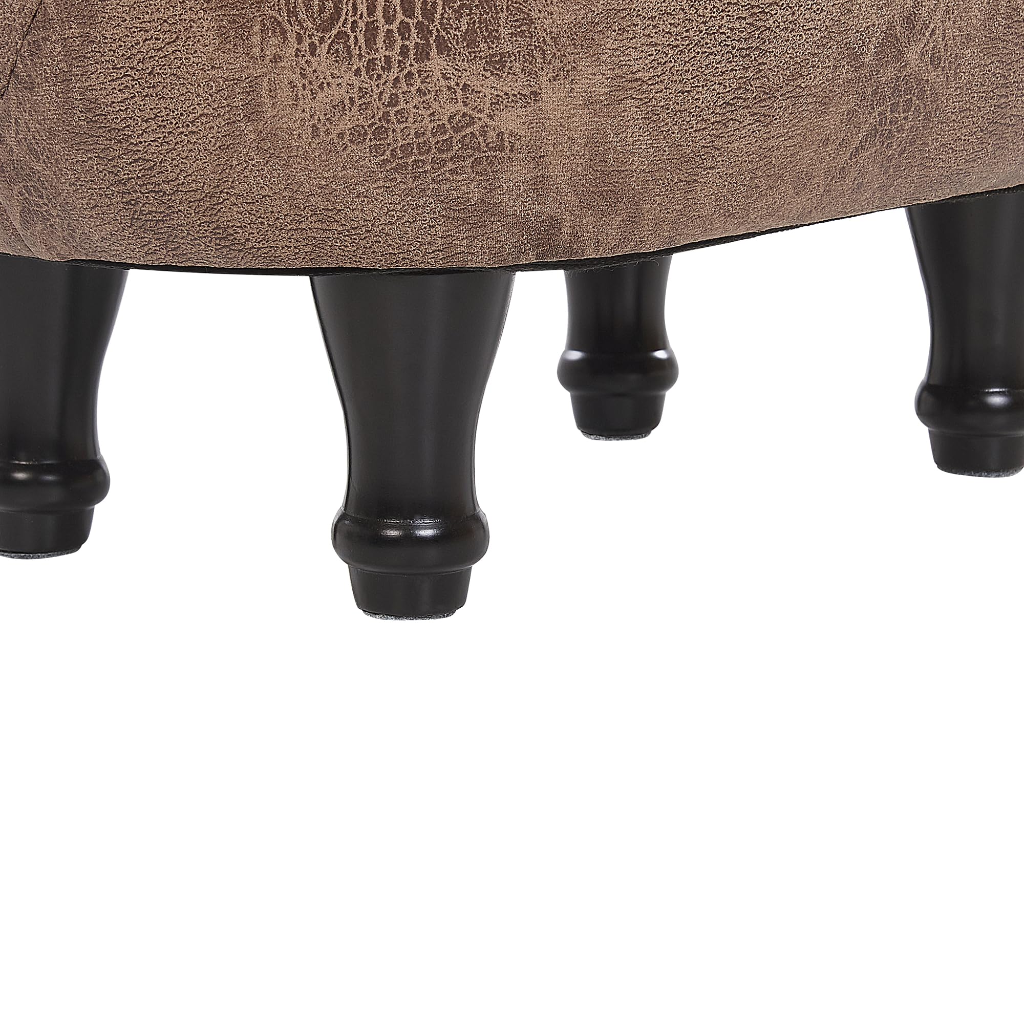 Beliani Hocker für Kinder in Pferdeform braun Lederoptik Horse