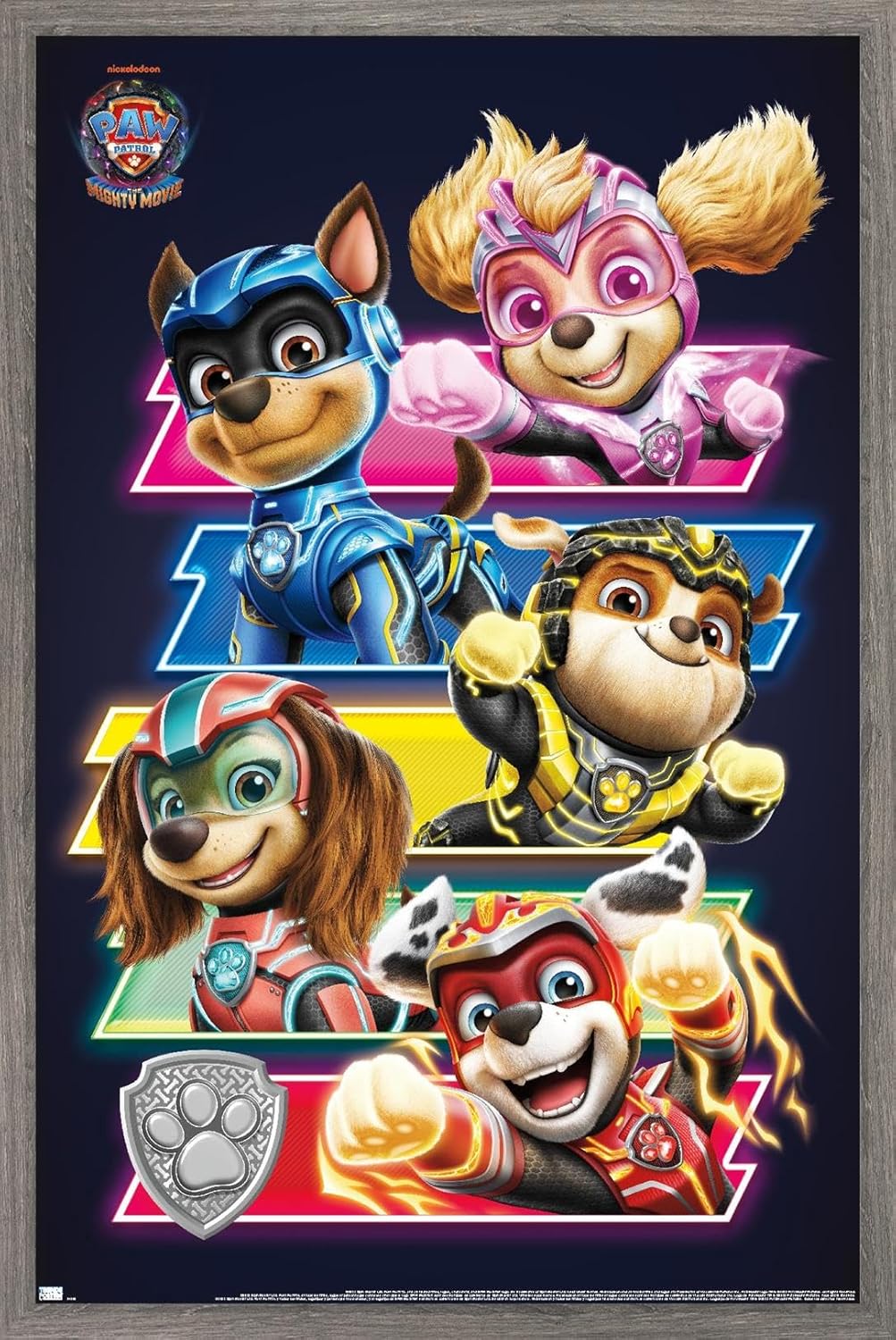 Nickelodeon Paw Patrol: The Mighty Movie - Bars Wall Poster, 34L" x 22.4W", Premium Unframed Version