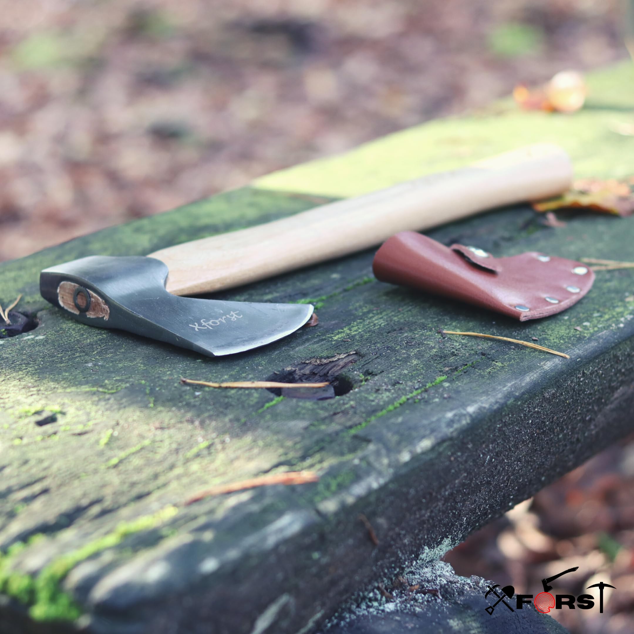 Hacha Xforst, hacha de mano con mango de madera de Hickory, hacha vikinga. Modelo X-TA5x TA