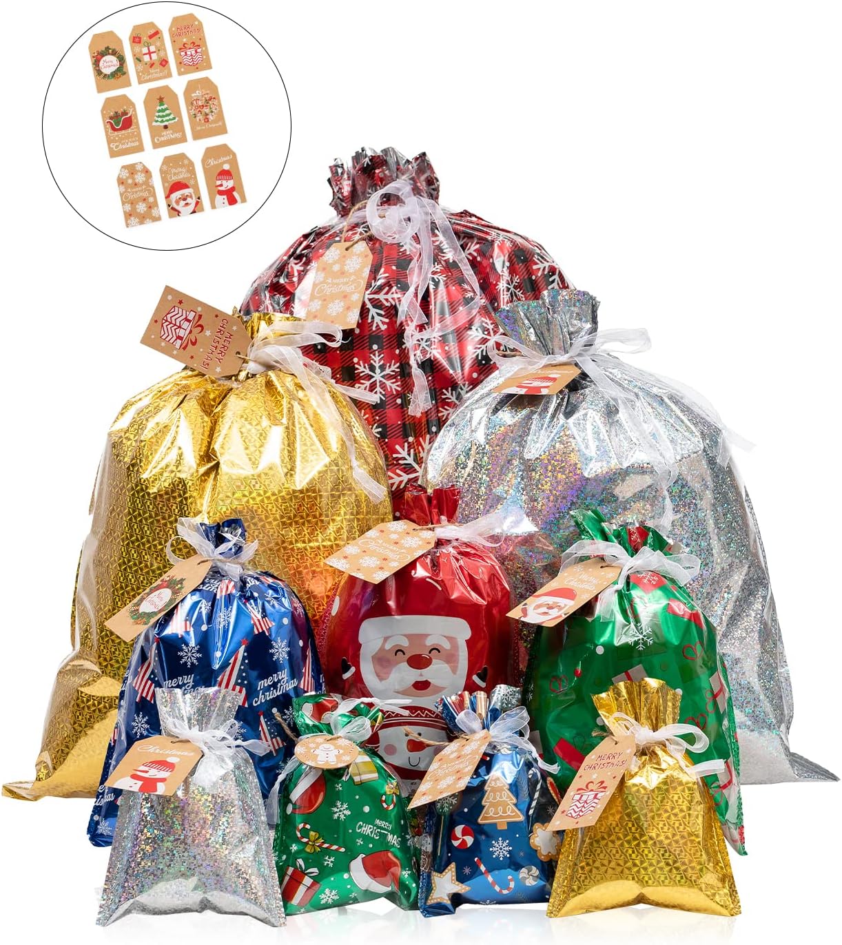 Christmas Gift Bags 42Pcs Christmas Treat Bags for Gifts