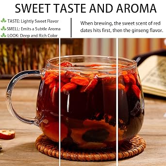 Kidney Support Ginseng Five Treasure Tea Herbal Blend with Red Dates, Gogi, Ginseng & Mulberry Herbal Teas | Caffeine-Free & Individually Packaged (1pcs*15bags)