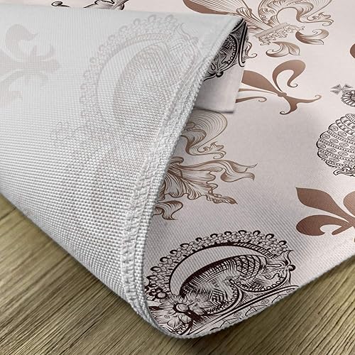 Miniatura 5 de Lunarable Fleur De Lis - Juego de 4 manteles individuales, coronas y formas de flor de Lis en estilo grabado, impresión de arte simbólico de la