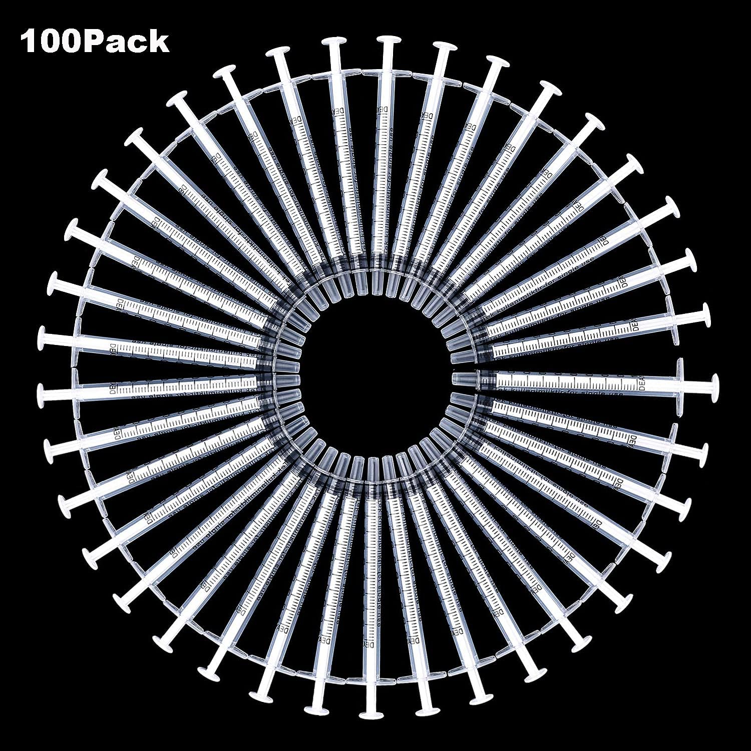 1ml Syringes with Caps (Pack of 100) : Industrial & Scientific