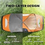 Outsunny 5 Person Outdoor Camping Tent, Large Family Tent with Lighting Hook, Carrying Bag for Camping, Hiking and Travelling, 15' L x 7.2' W x 6' H