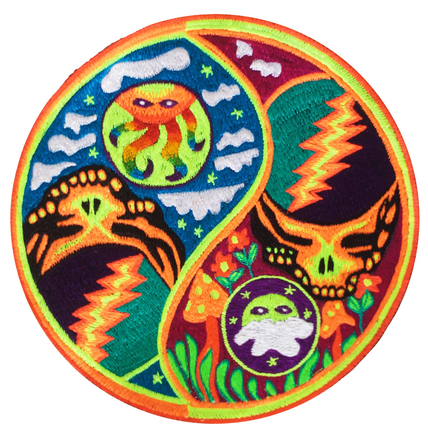 Psychédélique Ying Yang 17,8 cm déco zen feng shui et ésotérique
