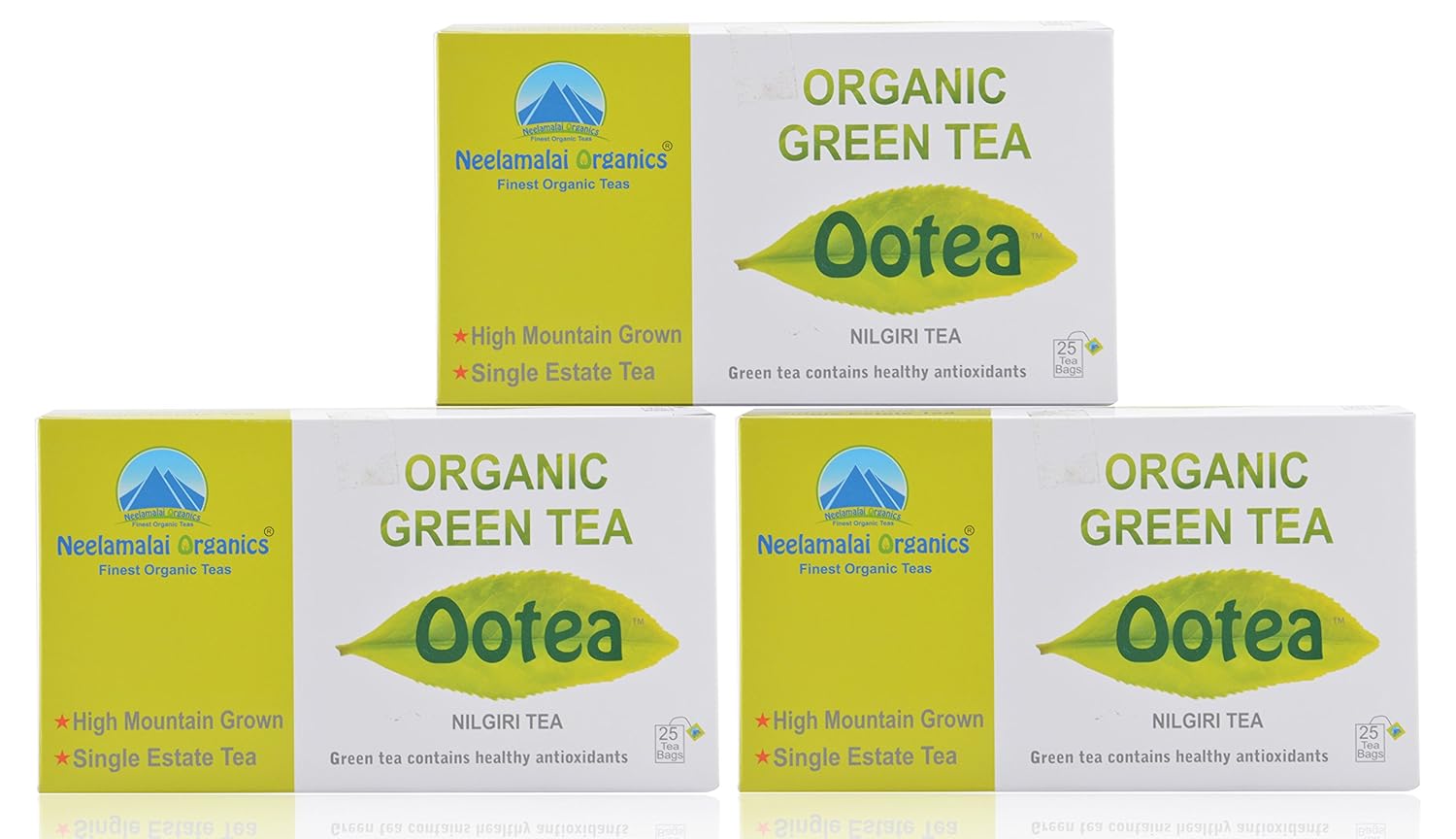 Green Tea Bags (25 Tea Dip Bags, 50 grams, Pack of 3) Amazon.in