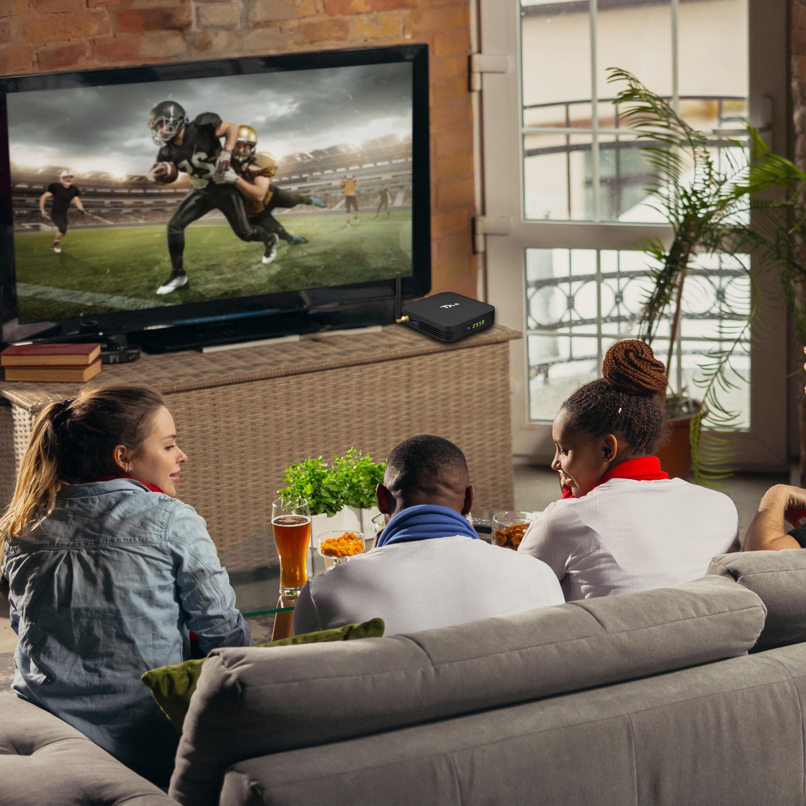 Retoo Android TV Box TX6 met afstandsbediening | Media Streaming Client | 4GB RAM, 32GB ROM | HDMI, Miracast, HDR, Quad-Core AllWinner H6, 2.4GHz WiFi, Ethernet, USB 3.0, Smart MALI-T720 grafische
