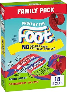 Fruit by the Foot Fruit Flavored Snacks, No Colors from Artificial Sources, Gluten Free, Variety Pack, 18 Ct, 13.5 oz