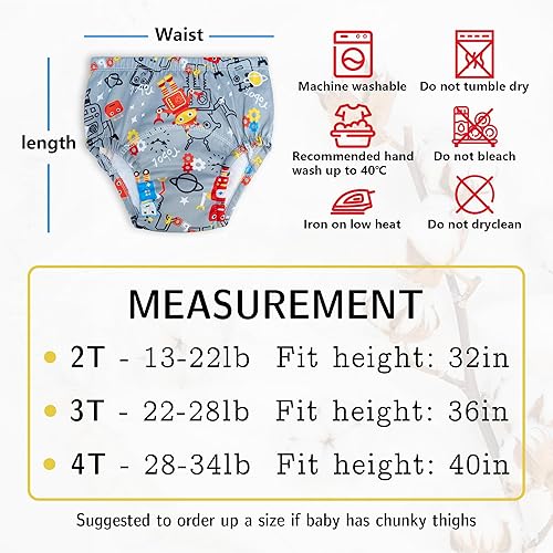 Miniatura 2 de Ropa interior de entrenamiento para bebés, niños, ropa interior de entrenamiento absorbente para ir al baño, pantalones de algodón para orina para