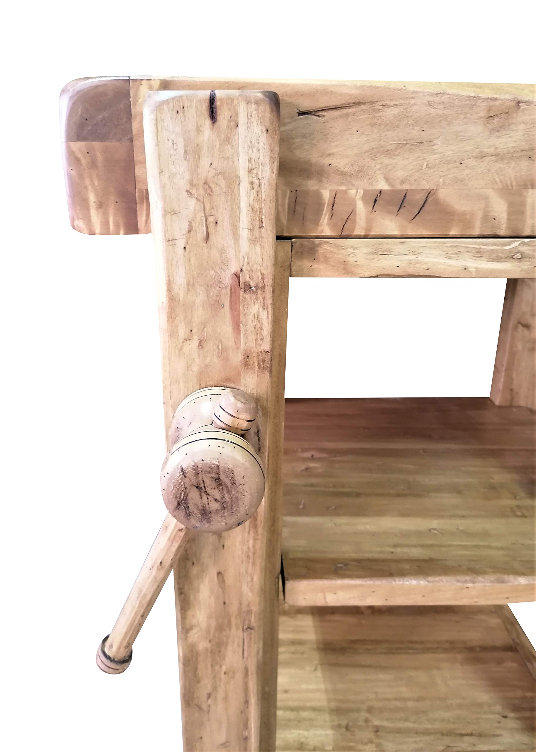 Biscottini Banco de Trabajo, Madera, marrón Oscuro, 82 x 64 x 57 cm