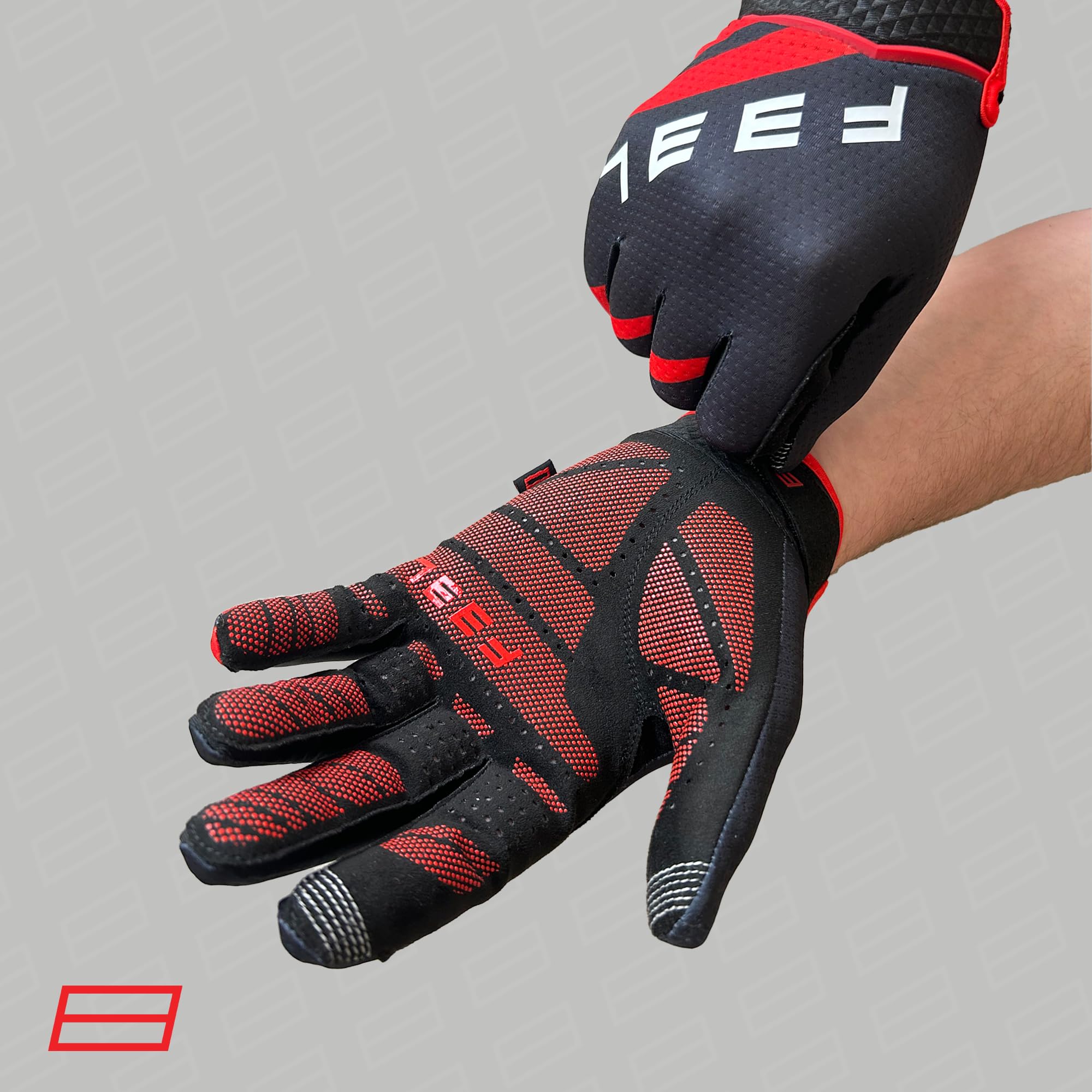 F33L SR3 Diamond Sim Gants de Course Rouge/Bleu/Jaune