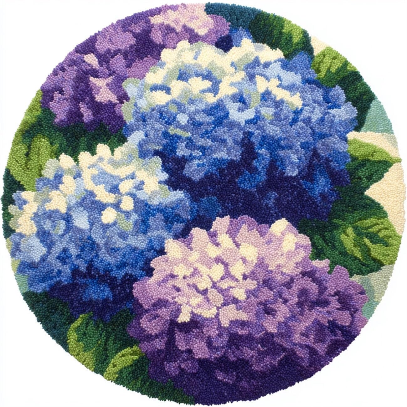 Kitquiver Tapestry Kits for Adults Purple Hydrangea 100x100cm
