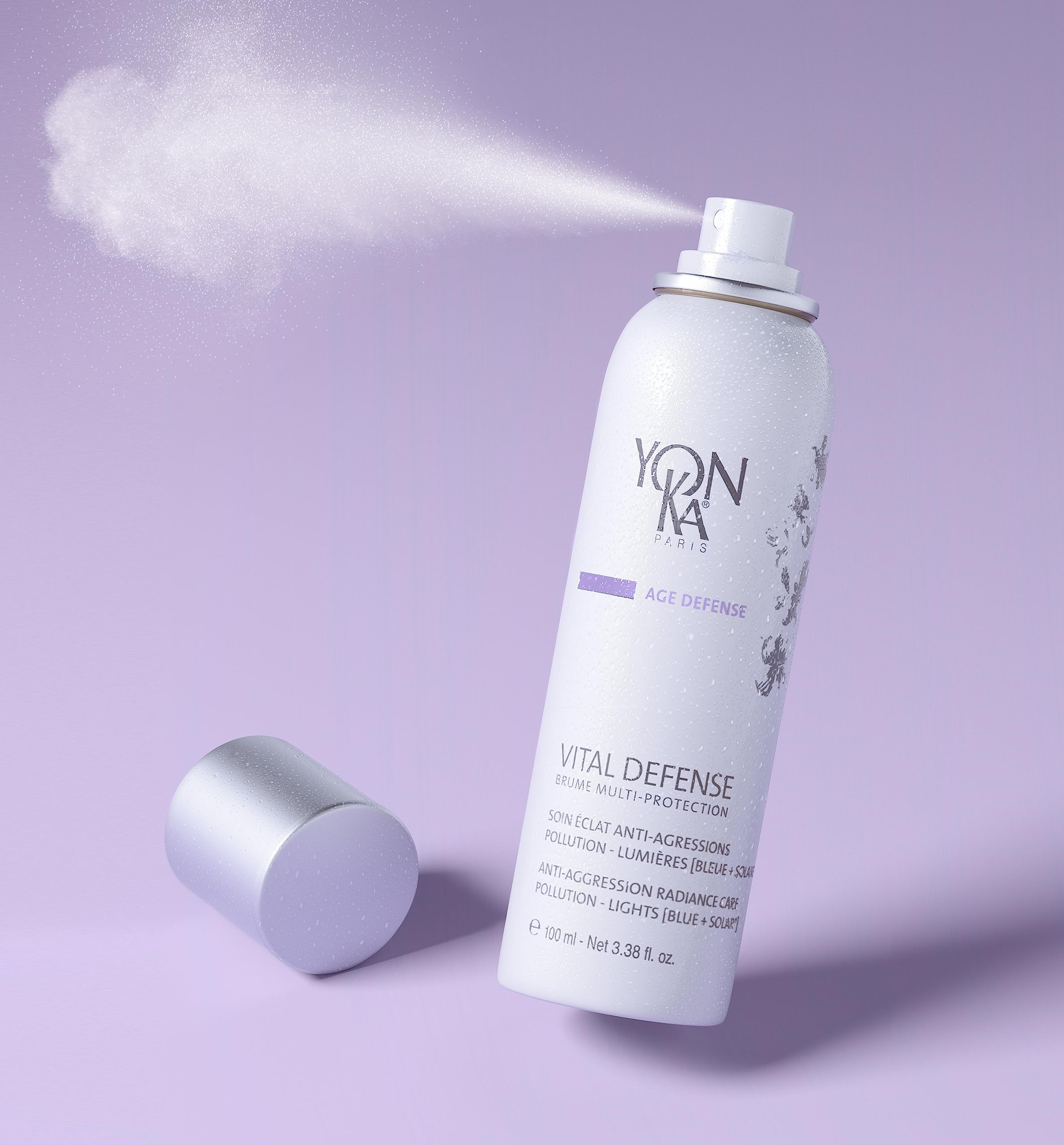 Yon-Ka Vital Defense Mgła do twarzy 100 ml - Nawilżająca mgiełka przeciwpyłowa - Utrwalacz do makijażu - chroni skórę przed zanieczyszczeniami, niebieskim światłem i słońcem - 99% naturalnych