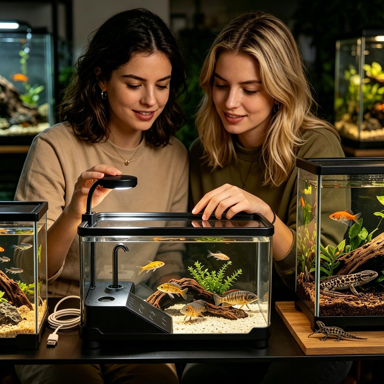 Vasca per Tartarughe Acquatiche Recinto Habitat Trasparente con una | Acquario Tartarughe Acquatiche Casa, Scrivania, Sala Soggiorno, Posto di Lavoro, Dormitorio, Vendita