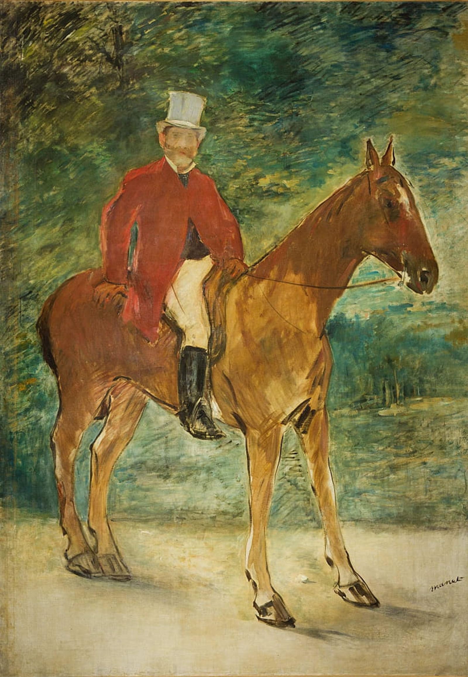 SERENDIPITP Aesthetic Poster Photo Wall Print Retro Picture Equestrian Portrait of Michel Arnaud by Edouard Manet Modern Wall Artwork for Home Decor 60x90cm