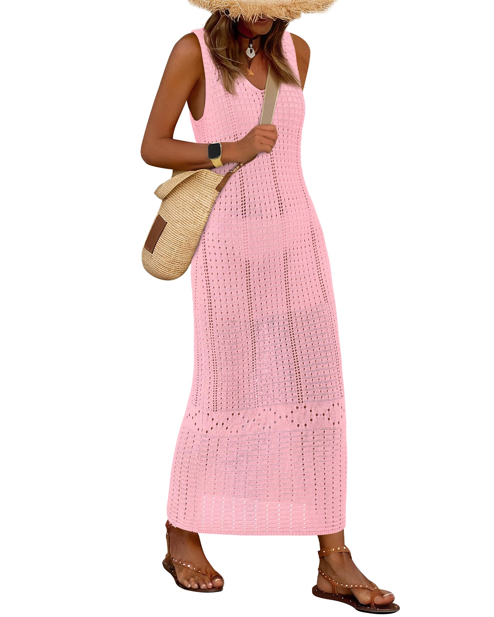 BTFBM Crochet Swimsuit Coverup for Women Summer Outfits Spring 2026 Swimwear Bathing Suit Cover Up Beach Vacation Clothes