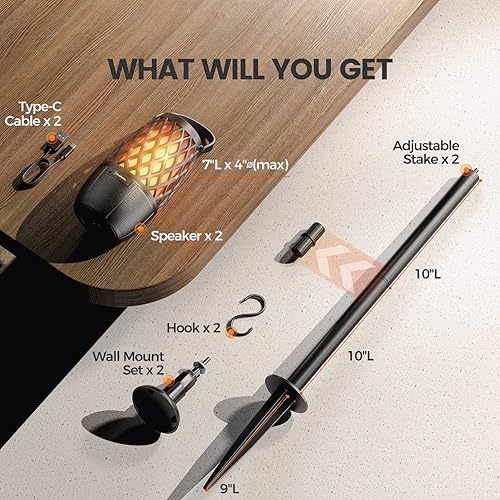 Miniatura 2 de Altavoces al aire libre Waterprrof, ideas de regalo de cumpleaños para él ella, altavoz Bluetooth portátil con luces, altavoz inalámbrico