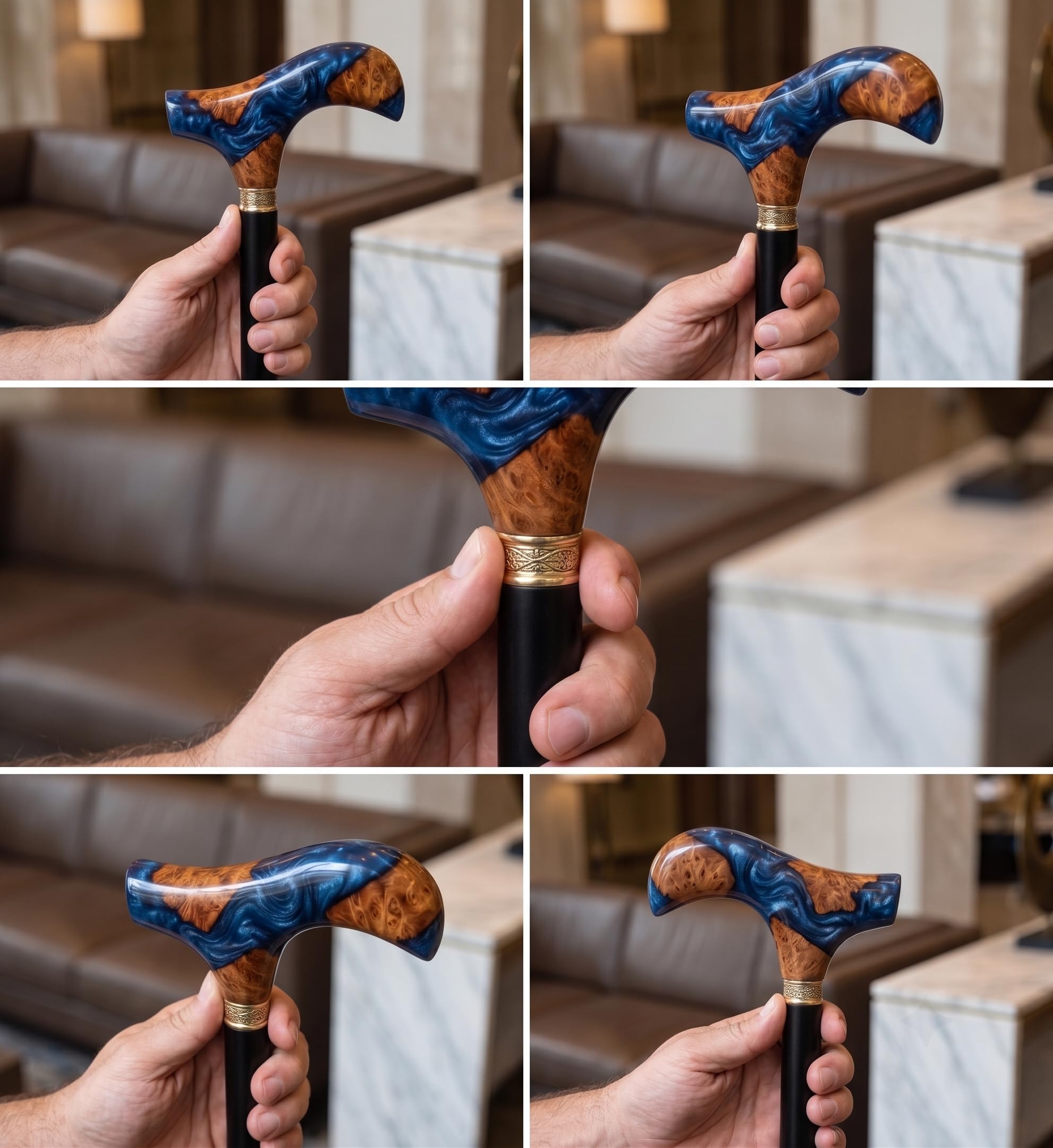 Bastones de madera para hombre, bastones de senderismo de madera para hombres y mujeres, bastones para personas mayores, bastones y bastones