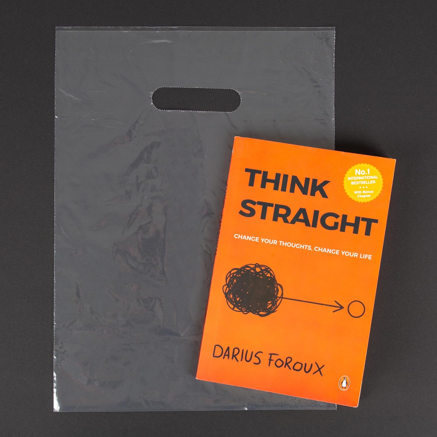 100 Clear Plastic Merchandise Bags With Handles 9"x12" 1.25Mil Thick Glossy Retail Shopping Bag for Small Business, Boutique, Clothing, Trade Show, and Gifts - Image 5